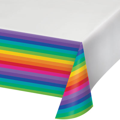 Rainbow Honeycomb Plastic Tablecover 1 ct.