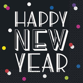 Neon Dots New Years Luncheon Napkins  16ct