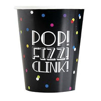 Neon Dots New Years 9oz Paper Cups  8ct