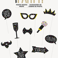 Neon Dots New Years Photo Booth Props  10ct