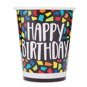 Colorful Mosaic Birthday 9oz Paper Cups 8ct