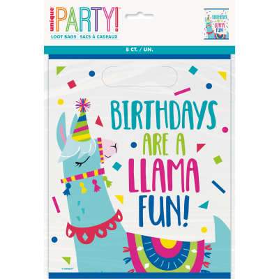 Llama Birthday Loot Bags 8ct