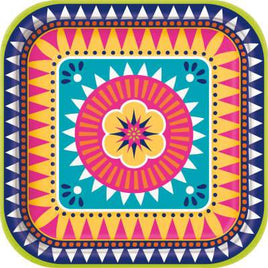 Boho Fiesta Square 9" Dinner Plates 8ct