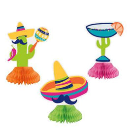 Boho Fiesta Mini Honeycomb Centerpieces 3ct