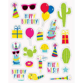 Llama Birthday Sticker Sheets 4ct