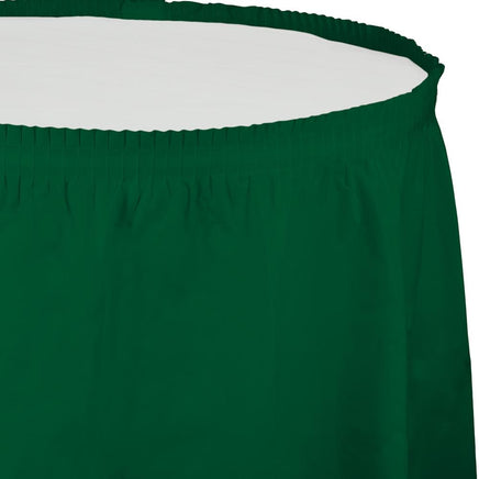 HUNTER GREEN 14'x29" PLASTIC TABLE SKIRT 1 CT. 