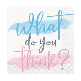 Gender Reveal Party Luncheon Napkins 16ct