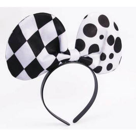 HARLEQUIN CLOWN BOW TIE HEADBAND