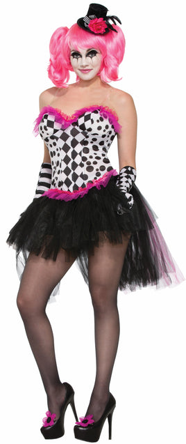 HARLEQUIN CLOWN CORSET - STANDARD SIZE