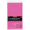 54" x 108" Plastic Table Cover - Bright Pink