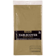 54" x 108" Plastic Table Cover - Gold