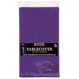 54" x 108" Plastic Table Cover - Purple