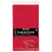 Apple Red 54" x 108" Plastic Table Cover 1 ct.