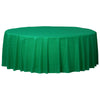 Festive Green 84" Round Plastic Table Cover 1 ct.