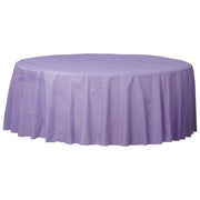 Lavender 84" Round Plastic Table Cover 1 ct.