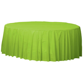 84" Round Plastic Table Cover - Kiwi