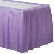 21' x 29" Plastic Table Skirt - Lavender