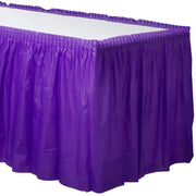 21' x 29" Plastic Table Skirt - New Purple