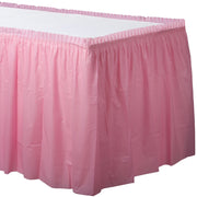 21' x 29" Plastic Table Skirt - New Pink