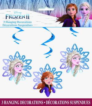 Disney Frozen 2 Hanging Swirl Decorations 26"  3ct