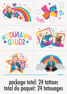 JoJo Siwa Party Temporary Tattoos 1 pkg.