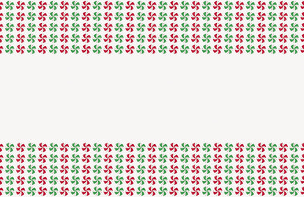 Peppermint Christmas Rectangular Plastic Table Cover  54"x84"