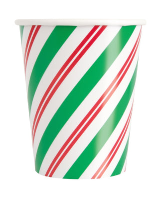 Peppermint Christmas 9oz Paper Cups  8ct