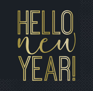 Roaring New Years Beverage Napkins  16ct