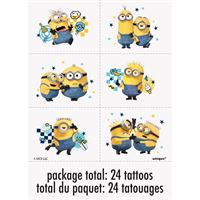 Minions 2 Color Tattoo Sheets  4ct