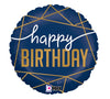 18" Happy Birthday Balloon Navy