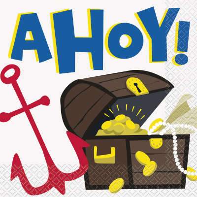 Ahoy Pirate Luncheon Napkins 16ct