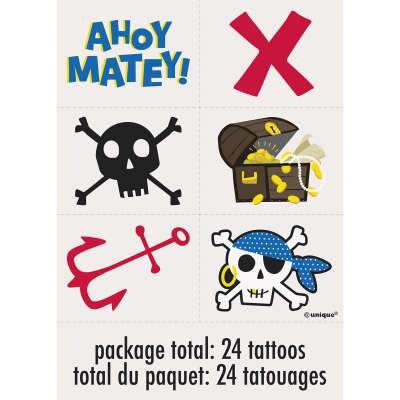 Ahoy Pirate Tattoos 24ct