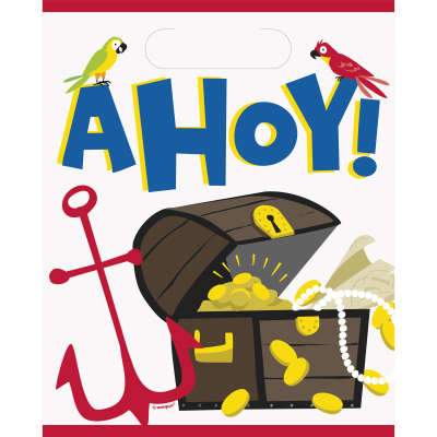 Ahoy Pirate Loot Bags 8ct