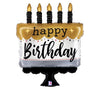 28" Satin Metallic Birthday Cake Balloon