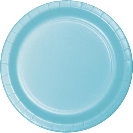 PASTEL BLUE PAPER DESSERT PLATES 24 CT. 