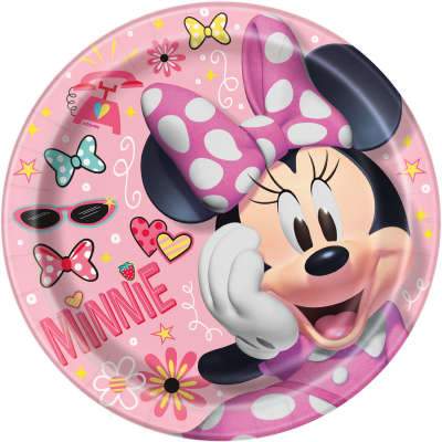 Disney Iconic Minnie Mouse Round 9" Dinner Plates 8ct