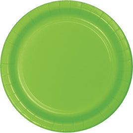 7 in. Fresh Lime Paper Dessert Plates 24 ct