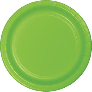 7 in. Fresh Lime Paper Dessert Plates 24 ct
