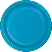 7 in. Turquoise Paper Dessert Plates 24 ct 