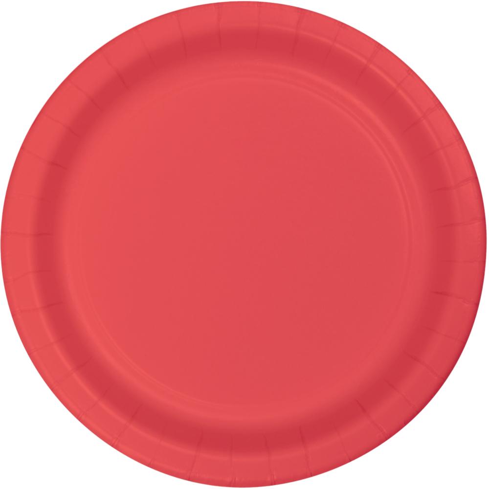 CORAL PAPER DESSERT PLATES 24 CT. 