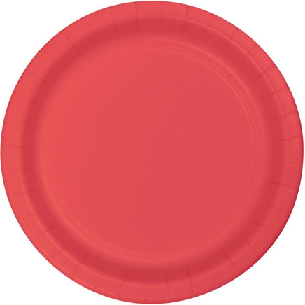 CORAL PAPER DESSERT PLATES 24 CT. 