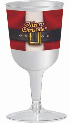 CHRISTMAS WINE GLASS-4PK