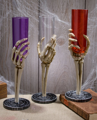 Skeleton Hand Flute Glass