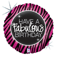 36" Fabulous Zebra Birthday