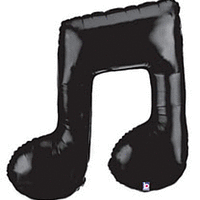 40" Black Double Music Note