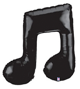 40" Black Double Music Note