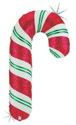 41" Candy Cane Holographic Foil Shaped