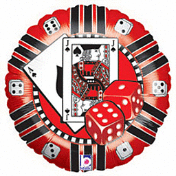 18" Casino Chip Foil Balloon