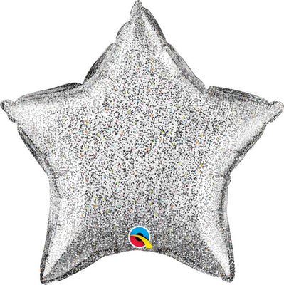 20in Silver Glitter Star