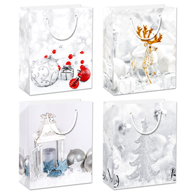 Large Snow White Christmas Bags Assorted Designs